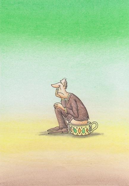 Hemoroid yakınmalarını anlatan tıbbi karikatür